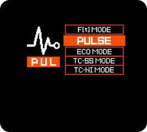 Pulse Mode shown on Armour Max screen, delivering consistent power pulses. A defining feature for pulse mode vape lovers and dtl mtl vape users.