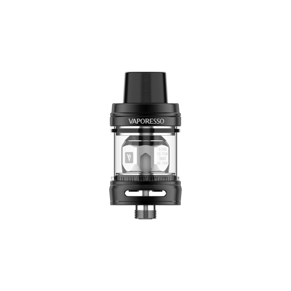 Vaporesso NRG PE Tank – sub ohm mesh coil tank offering high wattage performance and thick vapor output.