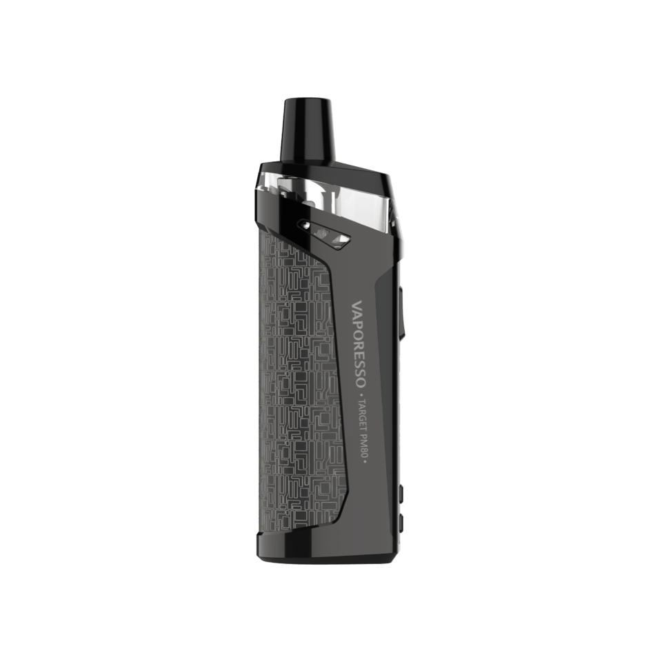 Vaporesso TARGET PM80 pod mod: kit de vapeo pod mod de alta potencia de 80 W con batería de 2000 mAh y compatibilidad con resistencias GTX para una producción de vapor densa.