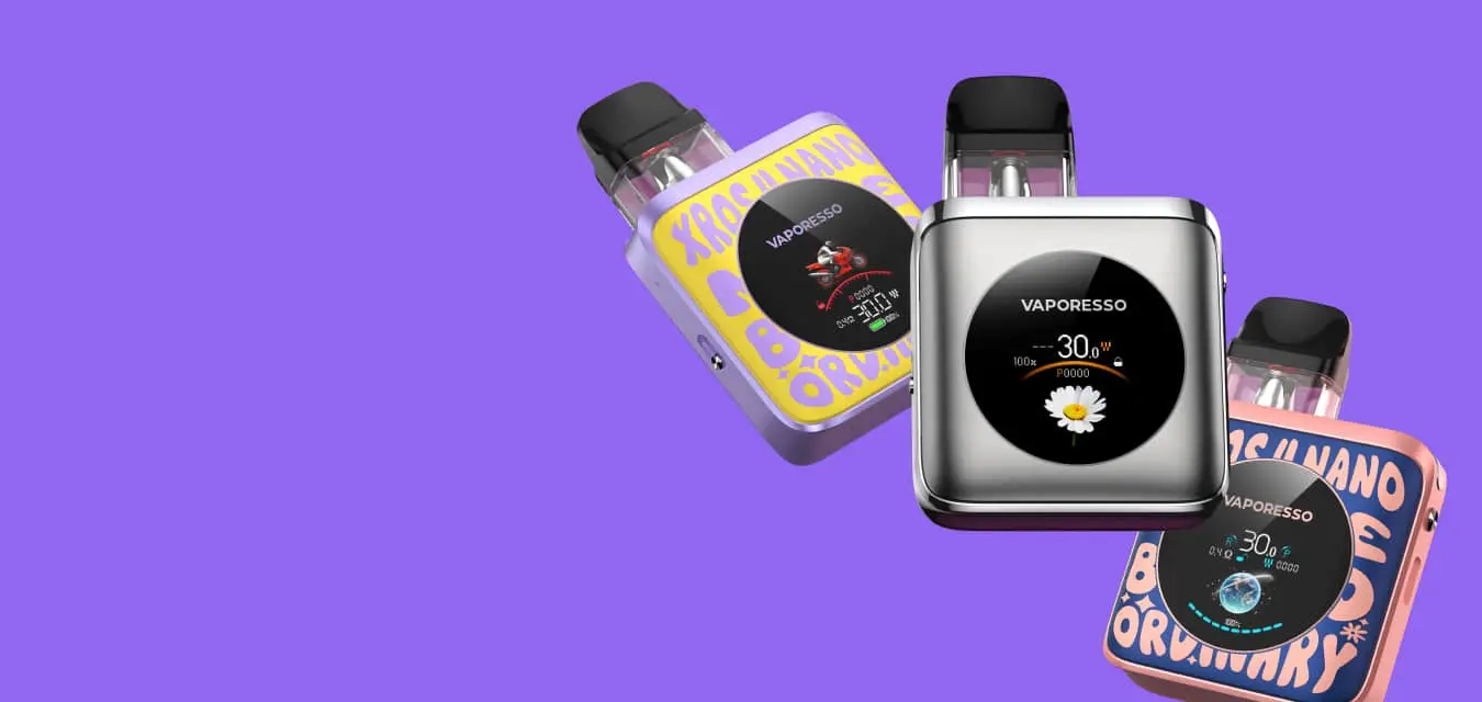 Vaporesso XROS 4 NANO – featuring the biggest circular TFT display in the XROS family, providing clear info for the best mtl vape experience.
