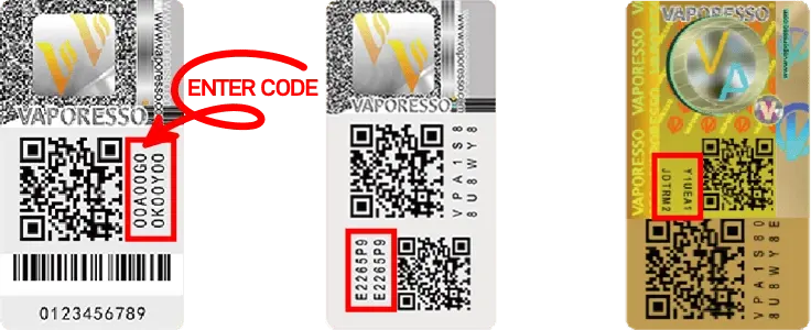 vaporesso product anti-counterfeiting verification